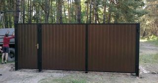 Купить распашные ворота из профнастила Отрадный, цена от 2703 руб.